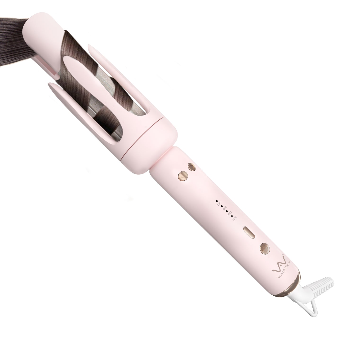 VAV オートカールアイロン 32mm 自動巻きヘアアイロン 簡単操作 スタイリング 初心者/不器用さんに向け こて160~220℃温度4段階調節可 スマートタイマー カーリングワンド 100~240Ⅴ海外兼用