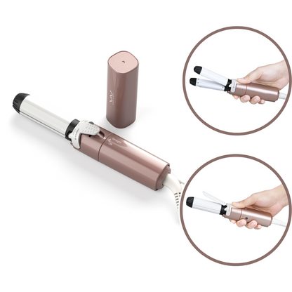 VAV 2IN1 Travel Straightener &amp; Curling Iron, 2-way Mini Hair Iron, Dual-use Curling Iron, Portable, Suitable for Overseas Use 