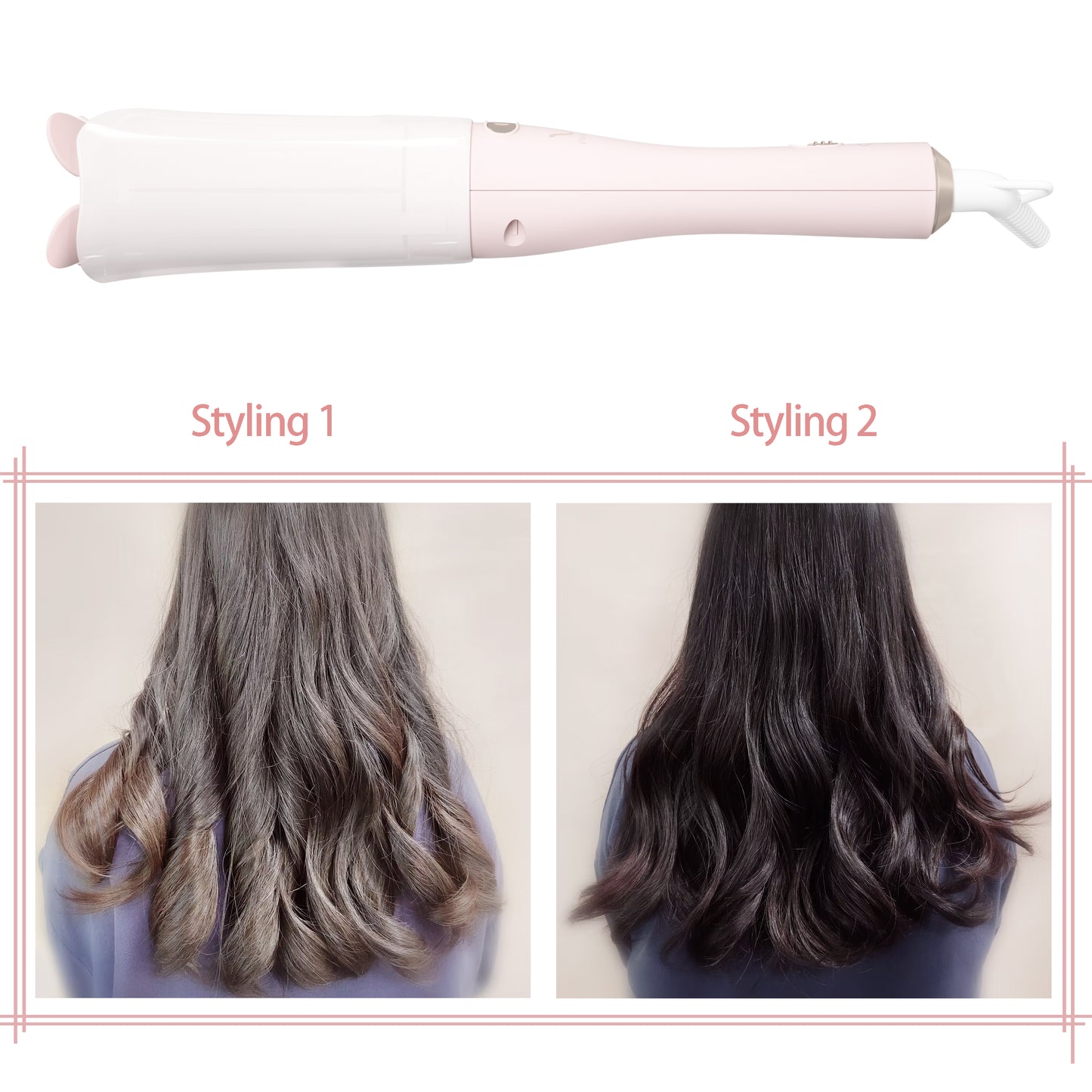 VAV Automatic Curling Iron,Hair Curler Automatic Rotating with One-Click,1.25inch Curling Wand for Long/Medium Hair, 32mm Hair Waving Style Tool 