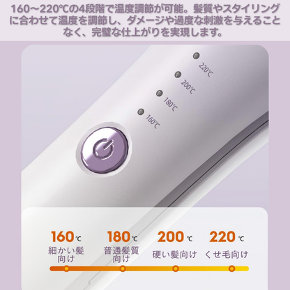 VAV カールアイロン 挟むだけで ウェーブアイロン 32ｍｍコテ 初心者/不器用さん/軟毛/薄毛/ぺたんこ髪/猫っ毛さんに向け ボリュームアップ仕上がり 海外兼用
