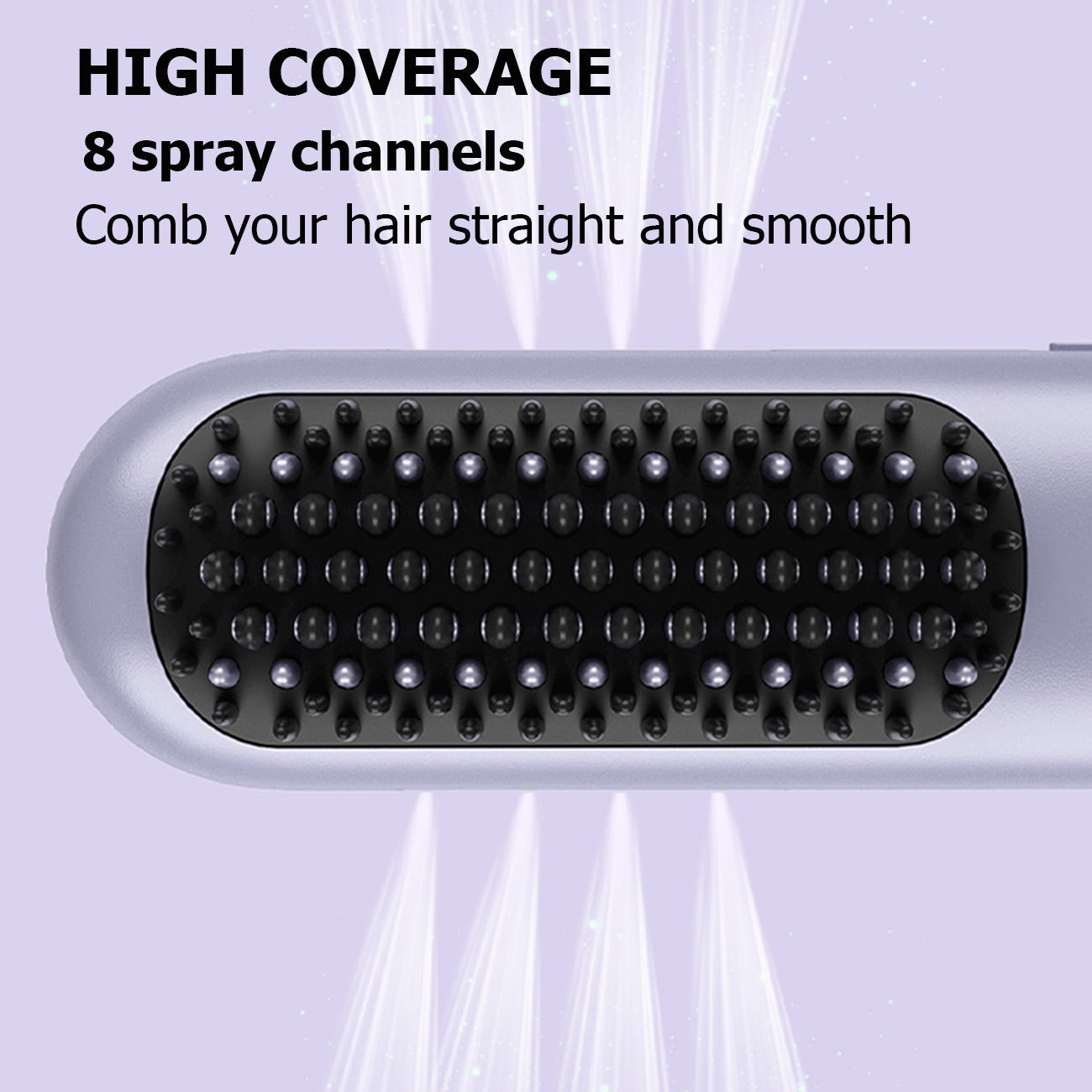 Vivid&Vogue Cordless Hair Straightener Brush, 2 in 1 Curling & Straightening Brush with 200 Million Negative Ions, Mini Travel Hot Straightener Comb for Women, Fast Heating & Dual Voltage