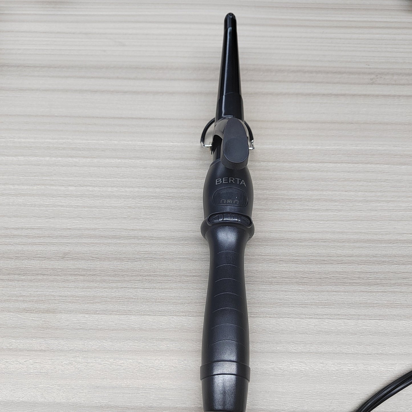 BERTA Curling Iron Wand Ceramic Coated and Adjustable Temp Setting Tapered Hair Curler,1/2-1 Inch Curling Wand for Fast Heating,Digital Display,Auto Shut Off, Black